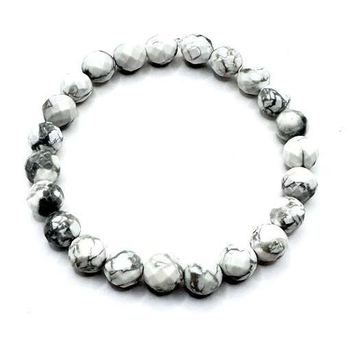 Howlite Bracelet (Faceted)